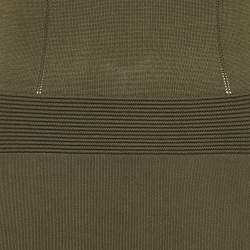 Pre Owned Sandro Green Open Knit Flared Short Dress L