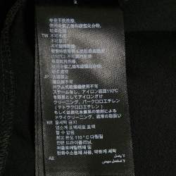 مملوكة مسبقًا فستان ساندرو أسود دانتيل بتفاصيل حواف متباينة مستقيم متوسط الحجم