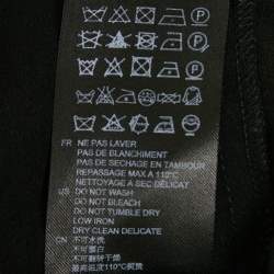 مملوكة مسبقًا فستان ساندرو أسود دانتيل بتفاصيل حواف متباينة مستقيم متوسط الحجم