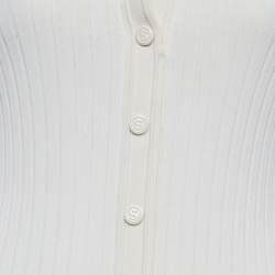 مملوكة مسبقًا Sandro Cream Pointelle Knit Flared Midi Dress S