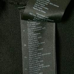 مملوكة مسبقًا فستان ساندرو أسود مخمل محاك مفتوح مزين دمعة طويل صغير الحجم