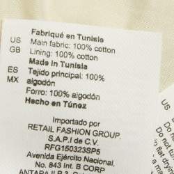 Pre Owned Sandro Light Green Guipure Lace Cut Out Midi Dress L