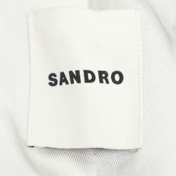 مملوكة مسبقًا Sandro Blue Pinstripe Satin Blazer and Pants Set S/M