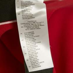 مملوكة مسبقًا تنورة ساندرو قصيرة متموجة تريكو اللون أحمر مقاس صغير