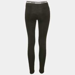Pre Owned Sandro Black Monogram Jersey Leggings S