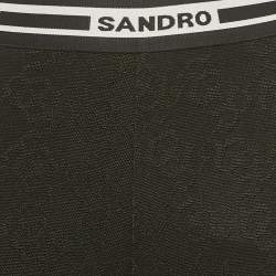 Pre Owned Sandro Black Monogram Jersey Leggings S