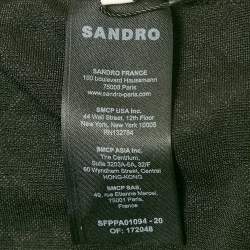 Pre Owned Sandro Black Monogram Jersey Leggings S