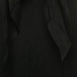 Pre Owned Sandro Black Crepe Tied Backless Dress S