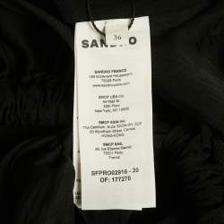 Pre Owned Sandro Black Crepe Tied Backless Dress S