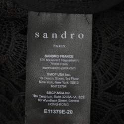 Pre Owned سندرو توب شفاف باللون الأسود مقاس صغير