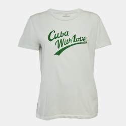 Pre Owned سندرو تي شيرت من الجيرسي مع طبعة فلور باللون الأزرق مقاس كبير