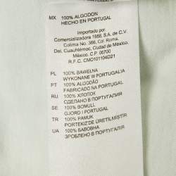 مملوكة مسبقًا Sandro Blue Flocked Jersey T-Shirt L