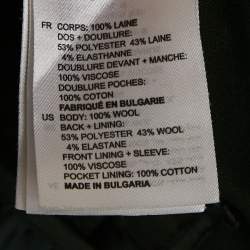 مملوكة مسبقًا بليزر ساندرو أسود صوف مفصل مقاس كبير