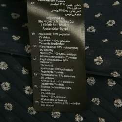 Pre Owned Sandro Navy Blue Polka-Dot Fil Coupé Georgette Mini Dress M