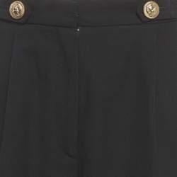 مملوكة مسبقًا Sandro Black Gabardine Tosca Straight-Leg Trousers S