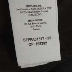 مملوكة مسبقًا Sandro Black Gabardine Tosca Straight-Leg Trousers S