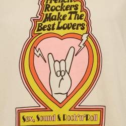 Pre Owned Sandro Pink Printed Jersey T-Shirt M