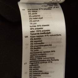 Pre Owned Sandro Black Tweed Gwendoline Mini Dress L