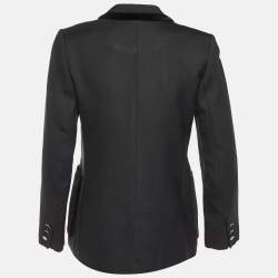 مملوكة مسبقًا جاكيت ساندرو أسود جبردين رسمي مقاس صغير