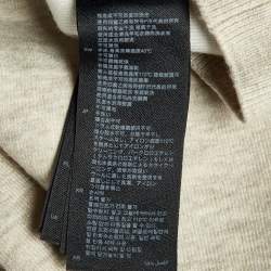 Pre Owned Sandro Pale Grey Melange Jersey Embroidered Zip Up Hoodie XS