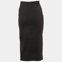 Pre Owned تنورة ساندرو ضيقة قماش جيرسي سوداء مقاس صغير