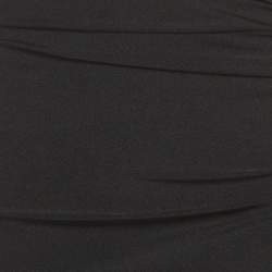 Pre Owned Sandro Black Jersey Ruche Sarong M