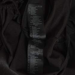 Pre Owned Sandro Black Jersey Ruche Sarong M