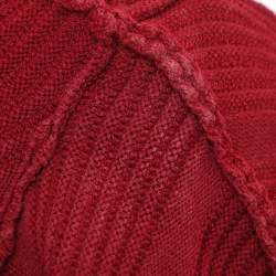 Pre Owned Sandro Burgundy Knit Short Dress L