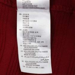 Pre Owned Sandro Burgundy Knit Short Dress L