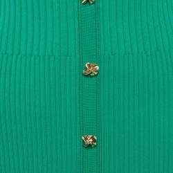 مملوكة مسبقًا Sandro Green Rib Knit Flared Maxi Dress M