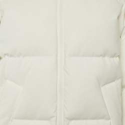 Pre Owned جاكيت ساندررو أبيض صناعي مبطن مقاس صغير