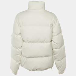 Pre Owned جاكيت ساندررو أبيض صناعي مبطن مقاس صغير