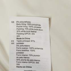 Pre Owned جاكيت ساندررو أبيض صناعي مبطن مقاس صغير