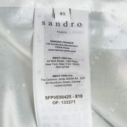 مملوكة مسبقًا بليزر ساندرو أخضر تويد بصدرٍ مزدوج مقاس كبير