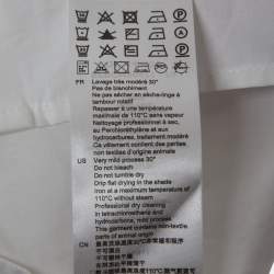 Pre Owned Sandro White Cotton Lace Collar Ernesta Blouse L