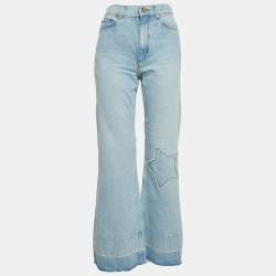 مملوكة مسبقًا بنطلون جينز واسع الساق دينم أزرق ستراديفاريوس ساندرو مقاس صغير - خصر 26 بوصة