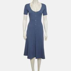 مملوكة مسبقًا فساتين ساندرو أزرق مضلع متوسطة الحجم