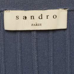 مملوكة مسبقًا فساتين ساندرو أزرق مضلع متوسطة الحجم