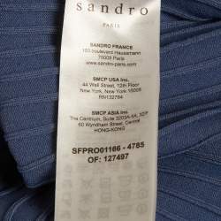 مملوكة مسبقًا فساتين ساندرو أزرق مضلع متوسطة الحجم