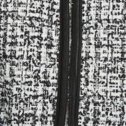 Pre Owned Sandro white/Black Tweed Sequin Embellished Jacket XL