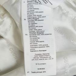 Pre Owned Sandro white/Black Tweed Sequin Embellished Jacket XL