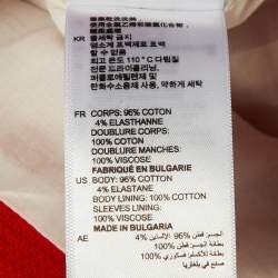 Pre Owned جاكيت ساندرو قطن أحمر بسحاب أمامي مقاس متوسط