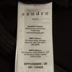 Pre Owned بلايسوت ساندرو كريب أسود بتفاصيل دانتيل مقاس صغير جدًا