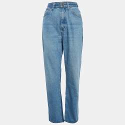 Pre Owned Sandro Blue Denim High Rise Jeans M/Waist 26"