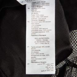 Pre Owned Sandro Monochrome Houndstooth High Rise Trousers S