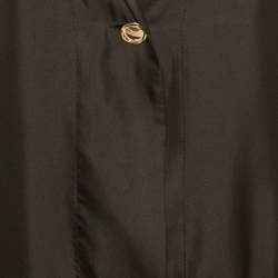 Pre Owned Sandro Black Silk Pleated Mini Dress S