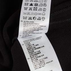 Pre Owned Sandro Black Lace Trim Crepe Mini Dress S