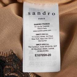 Pre Owned Sandro Black Lace Top S
