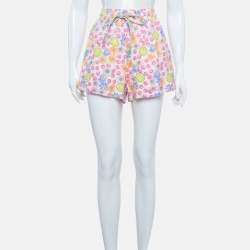 مملوكة مسبقًا شورت ساندرو و سمايلي زهري بنقشة زهور من خليط الكتان مقاس صغير (سمول)
