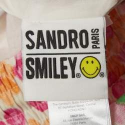 مملوكة مسبقًا شورت ساندرو و سمايلي زهري بنقشة زهور من خليط الكتان مقاس صغير (سمول)